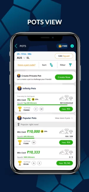 PlayerzPot Fantasy Sports pending