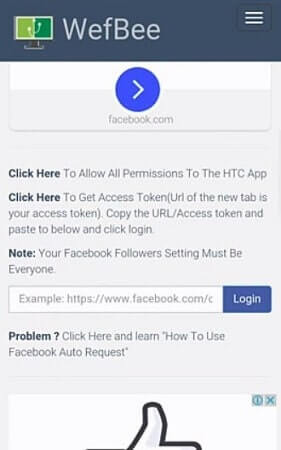 Wefbee Auto Follower App